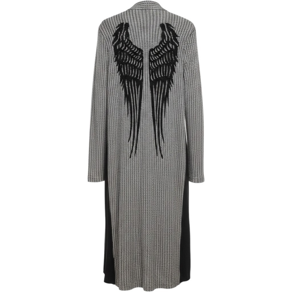 Voice of California XL Studded Angel Wing Longline Duster Cardigan Faux Suede